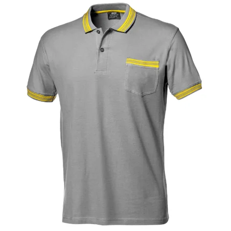 Polo majica Salsa, siva/rumena, SIR Safety System