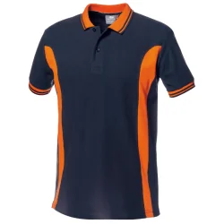 Polo majica Luna, modra/oranžna, SIR Safety System