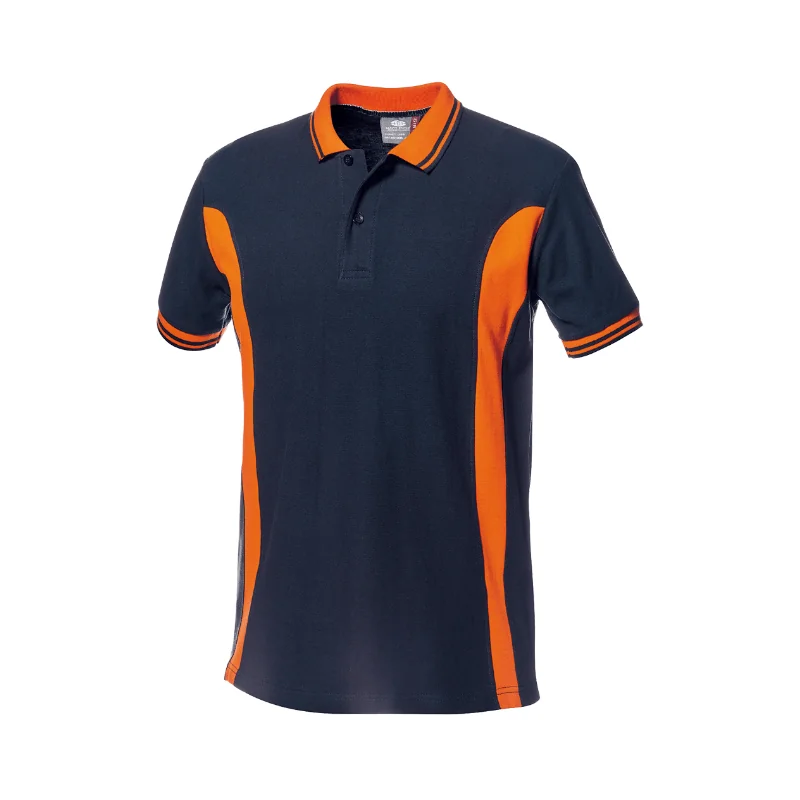 Polo majica Luna, modra/oranžna, SIR Safety System