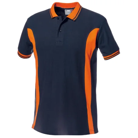 Polo majica Luna, modra/oranžna, SIR Safety System