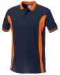 Polo majica Luna, modra/oranžna, SIR Safety System