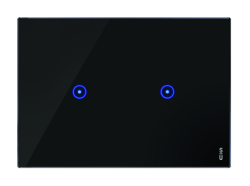 Okrasni pokrov Expi Touch, 2 stikalna simbola, lava črn, Simon Urmet