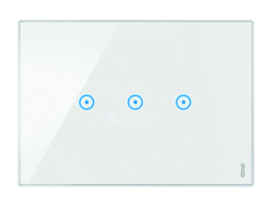 Okrasni pokrov Expi Touch, 3 stikalni simboli, snežno bel, Simon Urmet