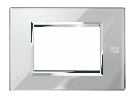 Okrasni pokrov Expi Glass, 3 moduli, sivi opal, Simon Urmet