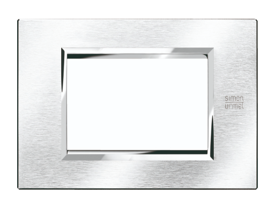 Okrasni pokrov Expi Aluminum, 3 moduli, satiniran aluminij, Simon Urmet