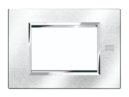 Okrasni pokrov Expi Aluminum, 3 moduli, satiniran aluminij, Simon Urmet