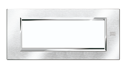 Okrasni pokrov Expi Aluminum, 6 modulov, brušen krom, Simon Urmet