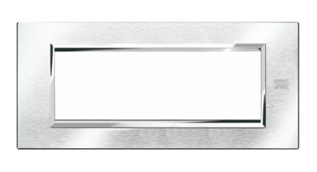 Okrasni pokrov Expi Aluminum, 6 modulov, brušen krom, Simon Urmet
