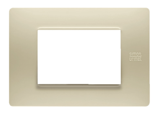 Okrasni pokrov Flexa, odprtina za 3 module, slonovinast, Simon Urmet