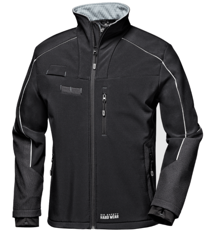 Delovna softshell jakna Shark, črna, SIR Safety System