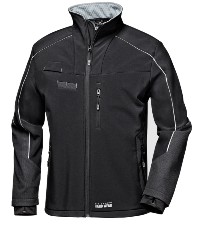 Delovna softshell jakna Shark, črna, SIR Safety System