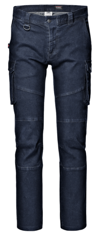 Delovne hlače Kombat Denim, modre, SIR Safety System