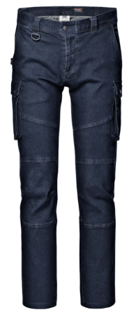Delovne hlače Kombat Denim, modre, SIR Safety System